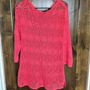 JEANNE PIERRE Vibrant Pink Knit Top